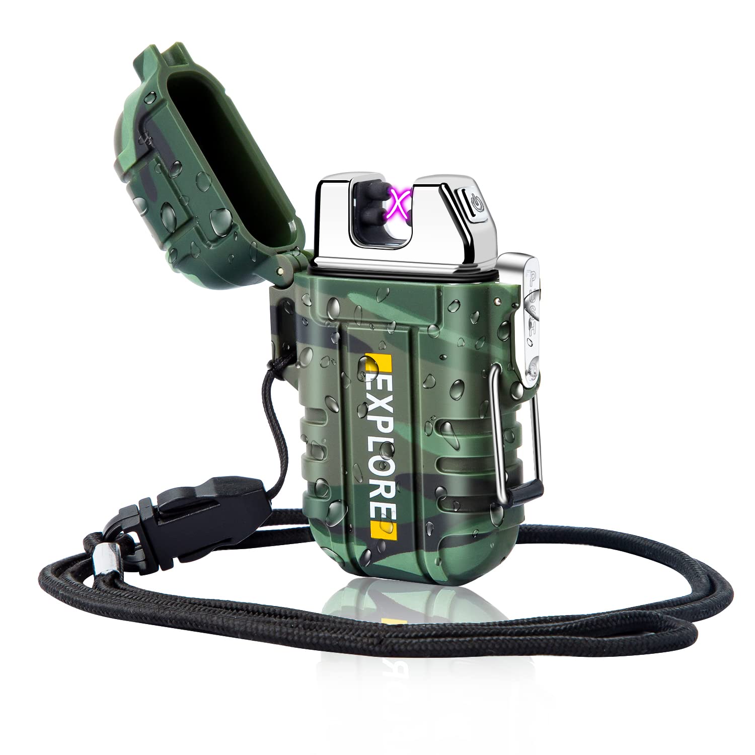 LcFun Electric Dual Arc Lighter Mens Stocking Stuffers Camping Ga by LcFun - Angle View 1