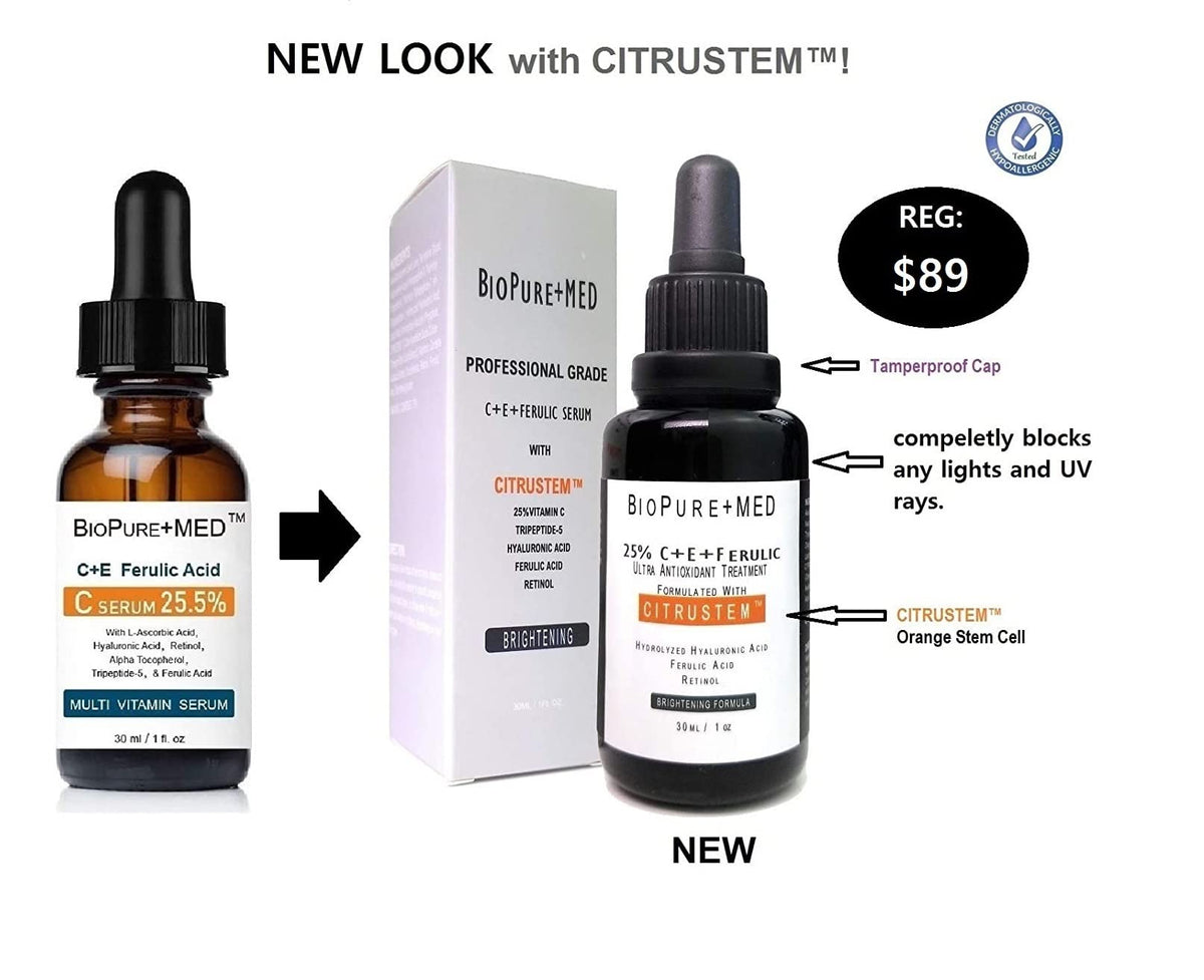 BioPureMED 25 Vitamin CE Ferulic Acid Serum for Face Anti - STEMBOTANY Official Imagery - 3