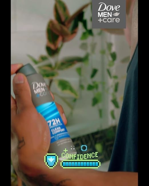 Elefair Dove Men+Care Antiperspirant Deodorant Stick pack with four Extra Fresh sticks, 2.7 oz each for 72-hour odor protection.