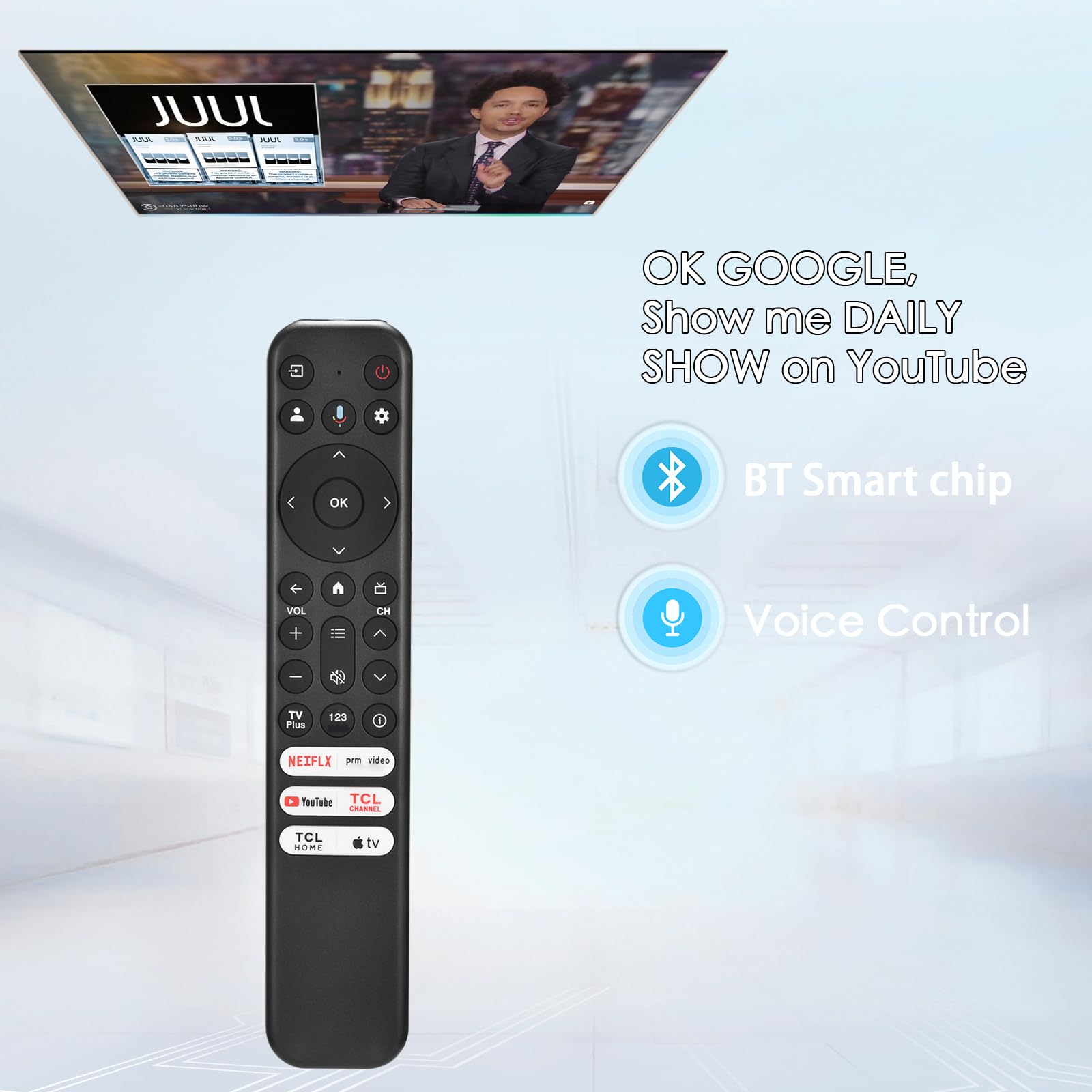 MOILDRH Replacement for TCL Google TV Voice Remote, RC813 Control - MOILDRH Official Product View 3