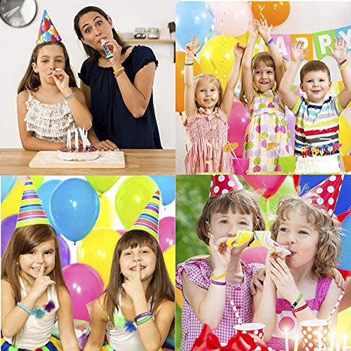ARTLYMERS Happy Birthday Rubber Bracelets, 24pcs Silicone Wrist - Product Imagery
