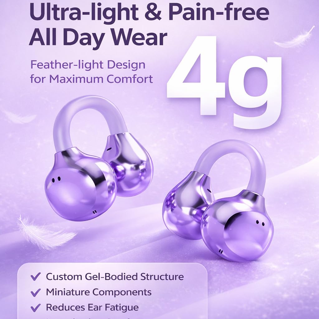 Wireless Bluetooth Earbuds Earrings with LED Digital Display - xzqioue Official Imagery - 6