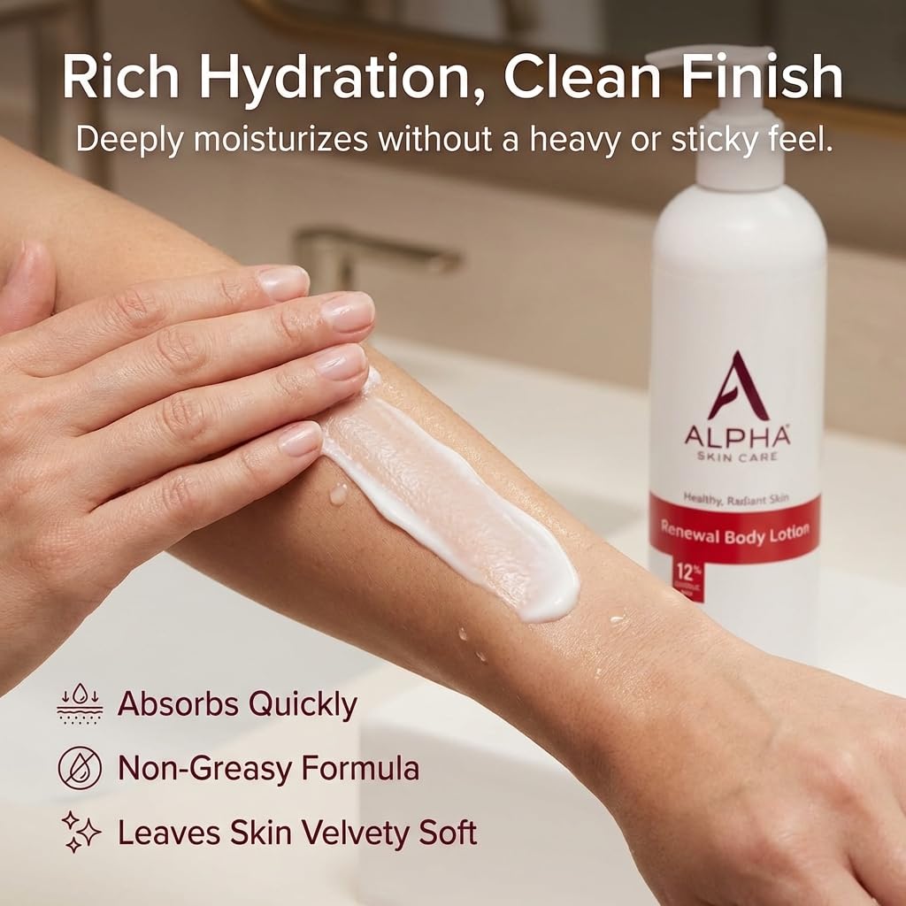 Alpha Skin Care Revitalizing Body Lotion, 12% Glycolic AHA, 12 Oz - Alpha Official Product View 4