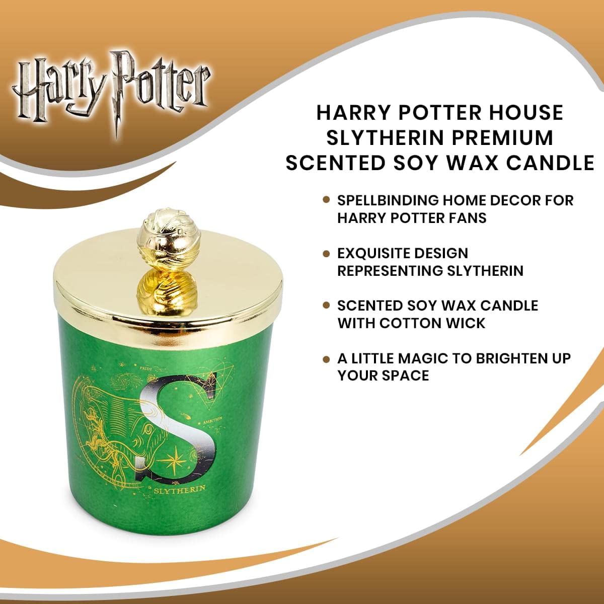 Harry Potter House Slytherin Premium Scented Soy Wax Candle - Ukonic Official Imagery - 7
