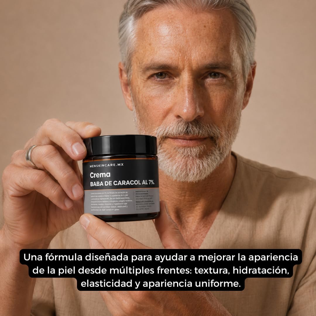 100g Snail Slime Cream for Men regenerates damaged skin - MENSKINCARE.MX Official Imagery - 7