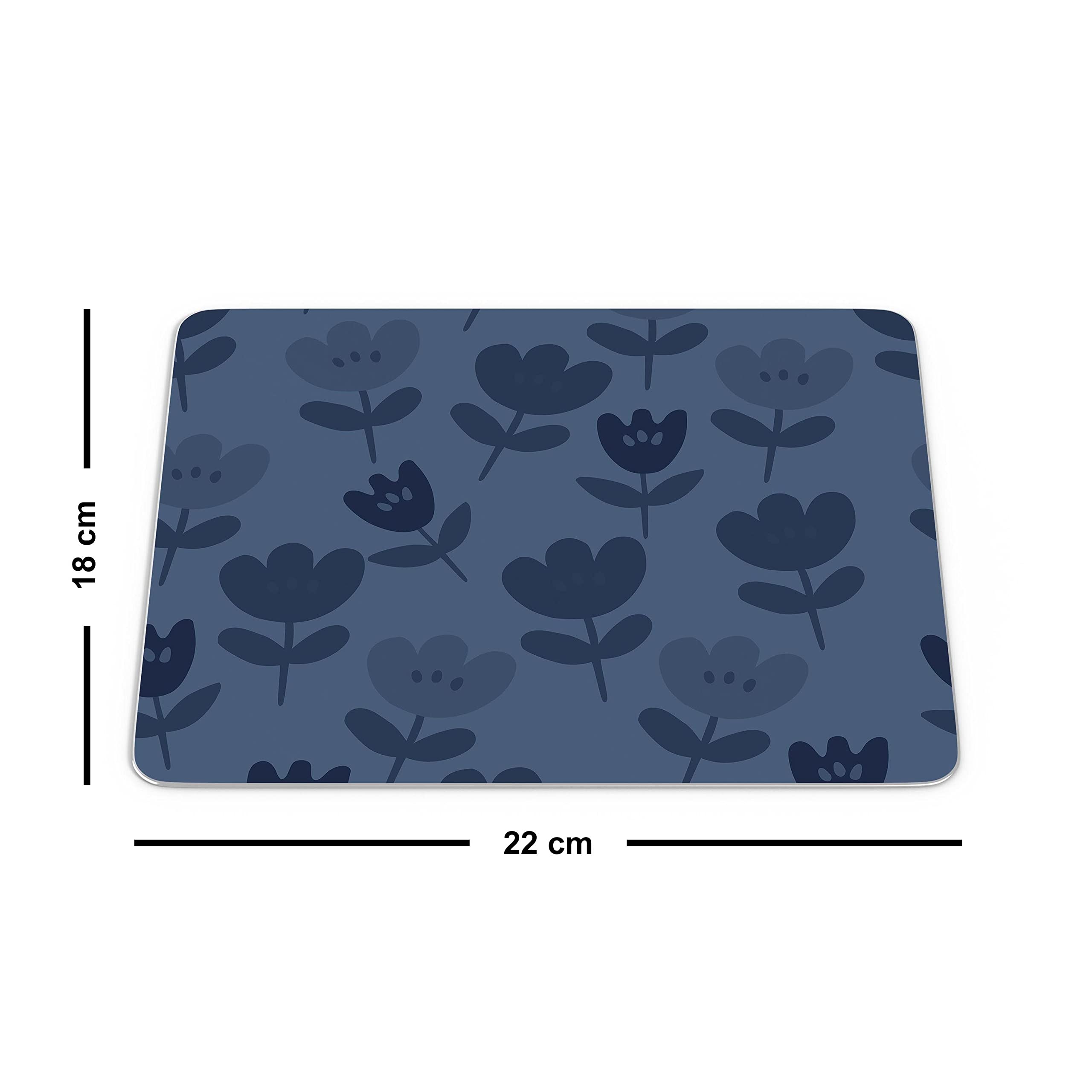 Bonamaison, Rectangle Digital Printed Mouse Mat Non-Slip Backing for Office and Home Size 22x18cm