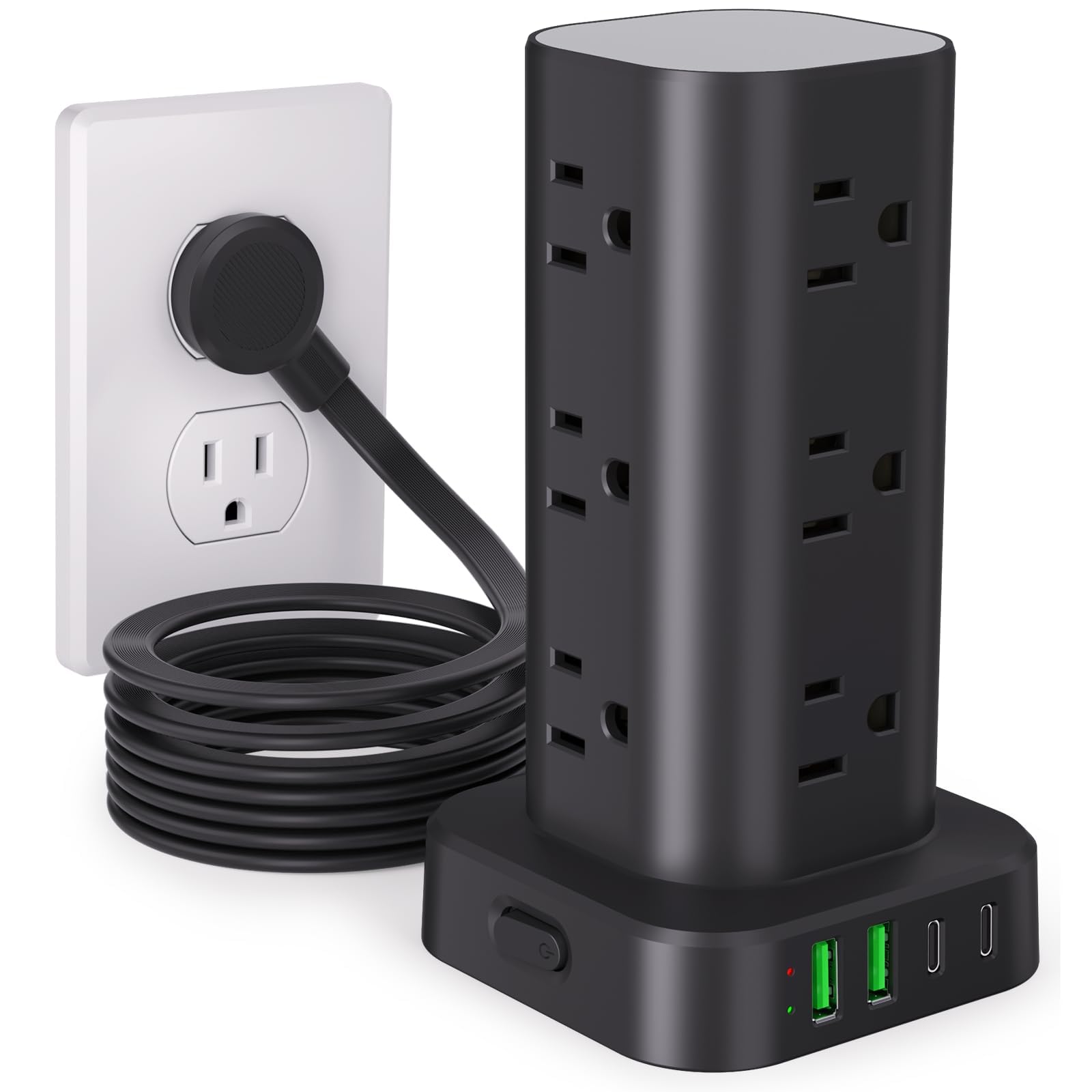 UWIWUTEI 6FT Power Strip Tower with Wireless Charger,Surge Protec - UWIWUTEI Official Product View 10