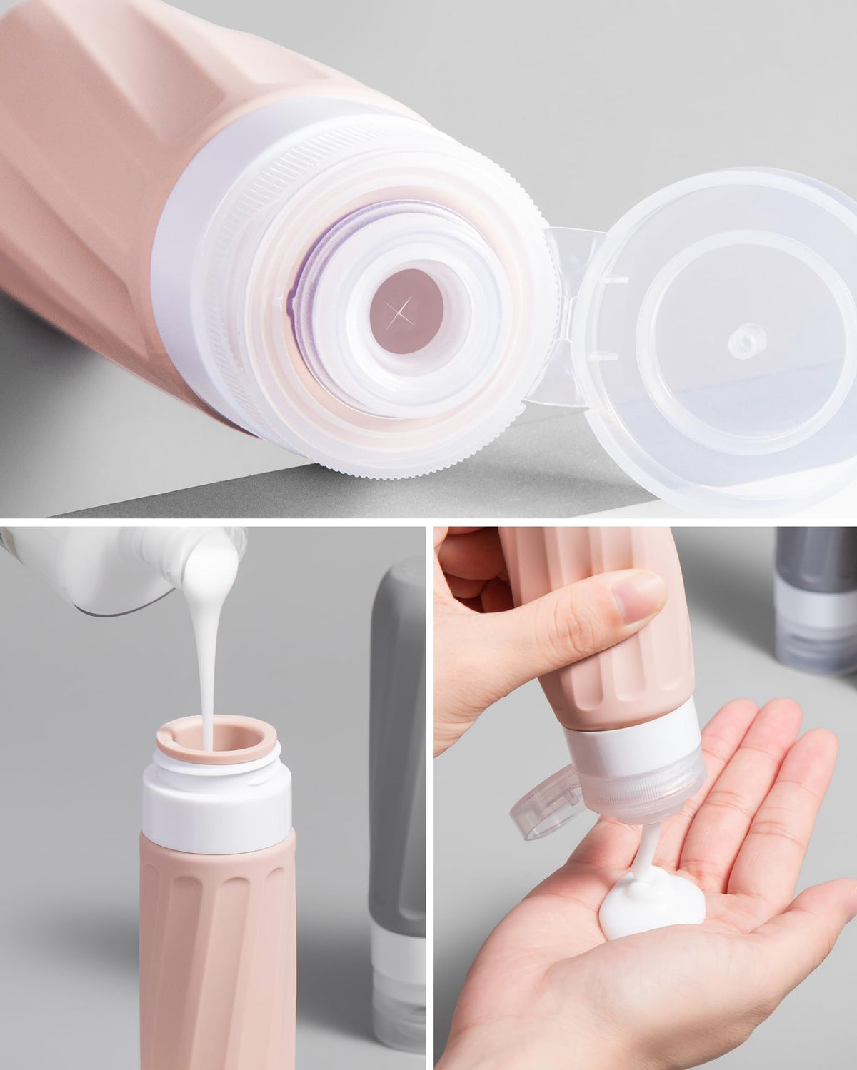 Travel Size Toiletries 8 Pack TSA Approved 3oz Silicone - Mrsdry Official Imagery - 3