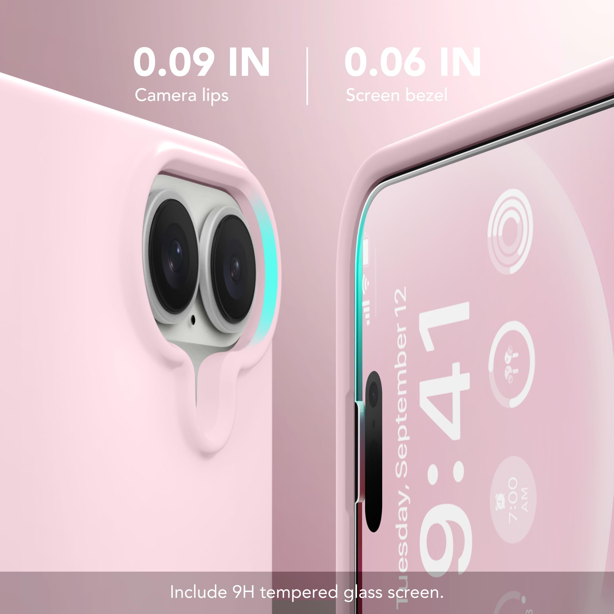 GONEZ Magnetic for iPhone 16 Case, Silicone Cover Chalk Pink - GONEZ Official Product View 7