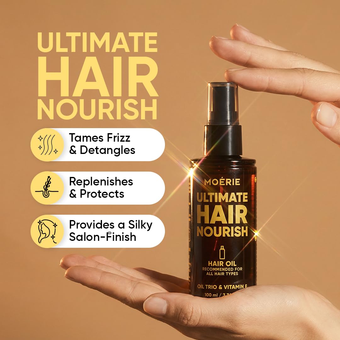 Moerie Ultimate Hair Oil for frizzy dry and damaged Hair - Moerie Official Imagery - 5