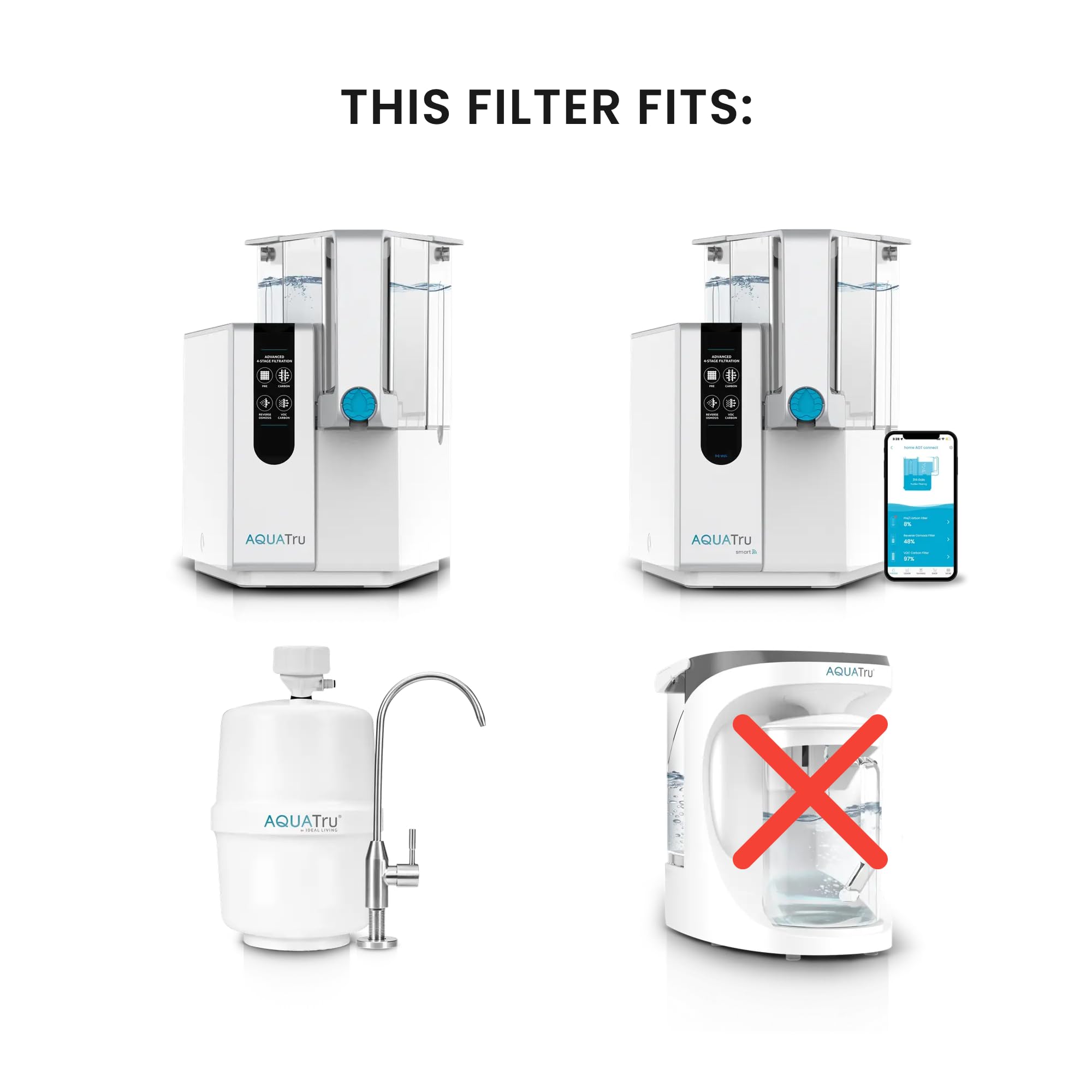 AQUA TRU AquaTru Classic Pre/Carbon Filter   – Compatible with AquaTru Classic, - AQUA TRU Official Product View 3