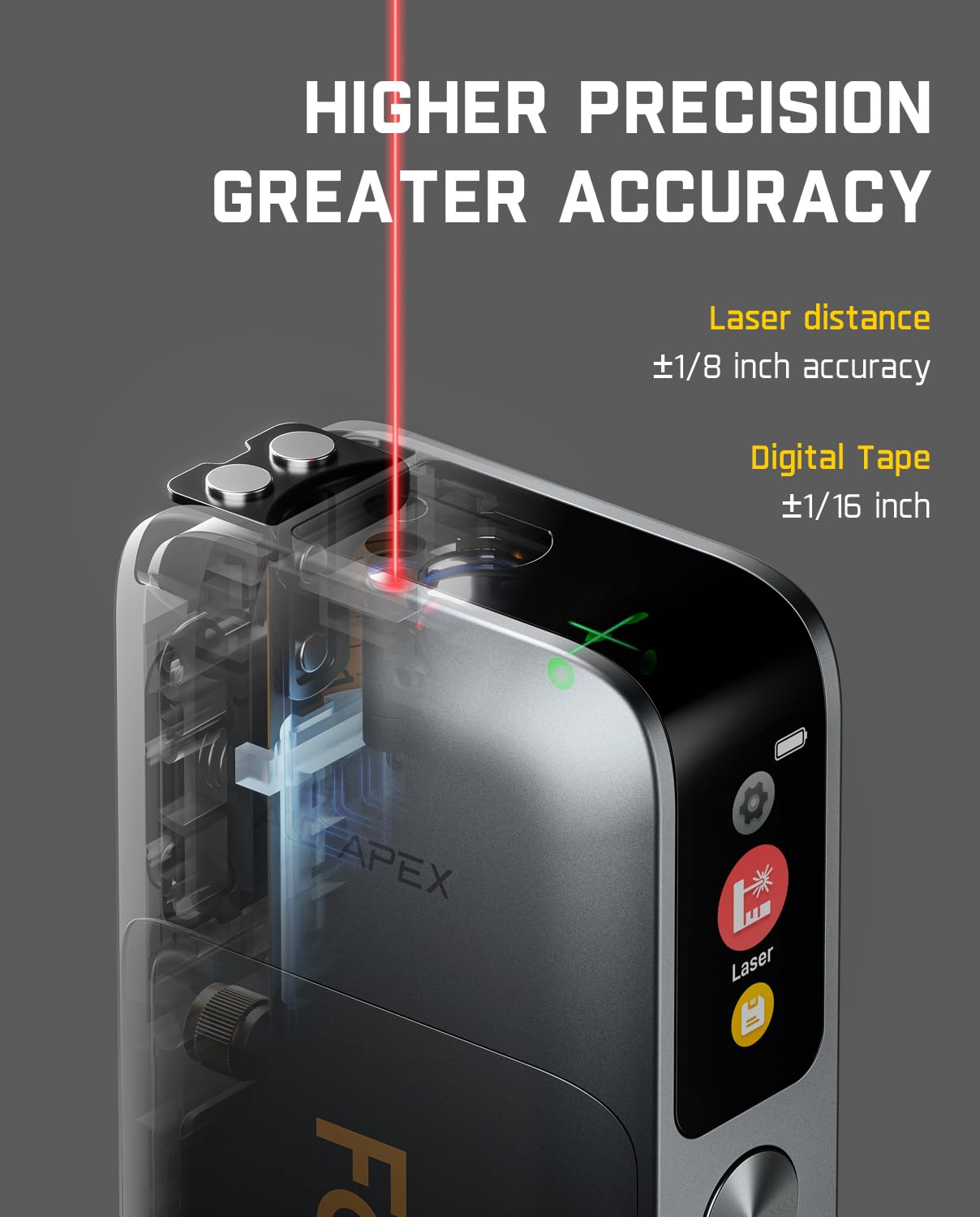 Fanttik A10 Apex 3-in-1 Digital Laser Tape Measure with Cross Lin - Fanttik Official Product View 4