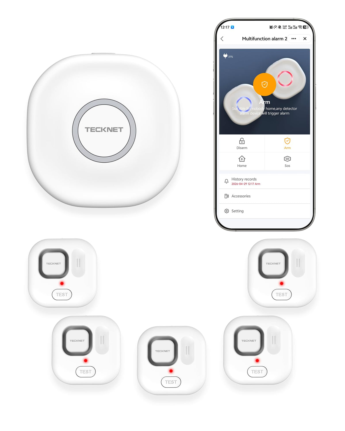 TECKNET Wi Fi Water Leak Detector Kit 120dB Smart Water - TECKNET Official Imagery - 2