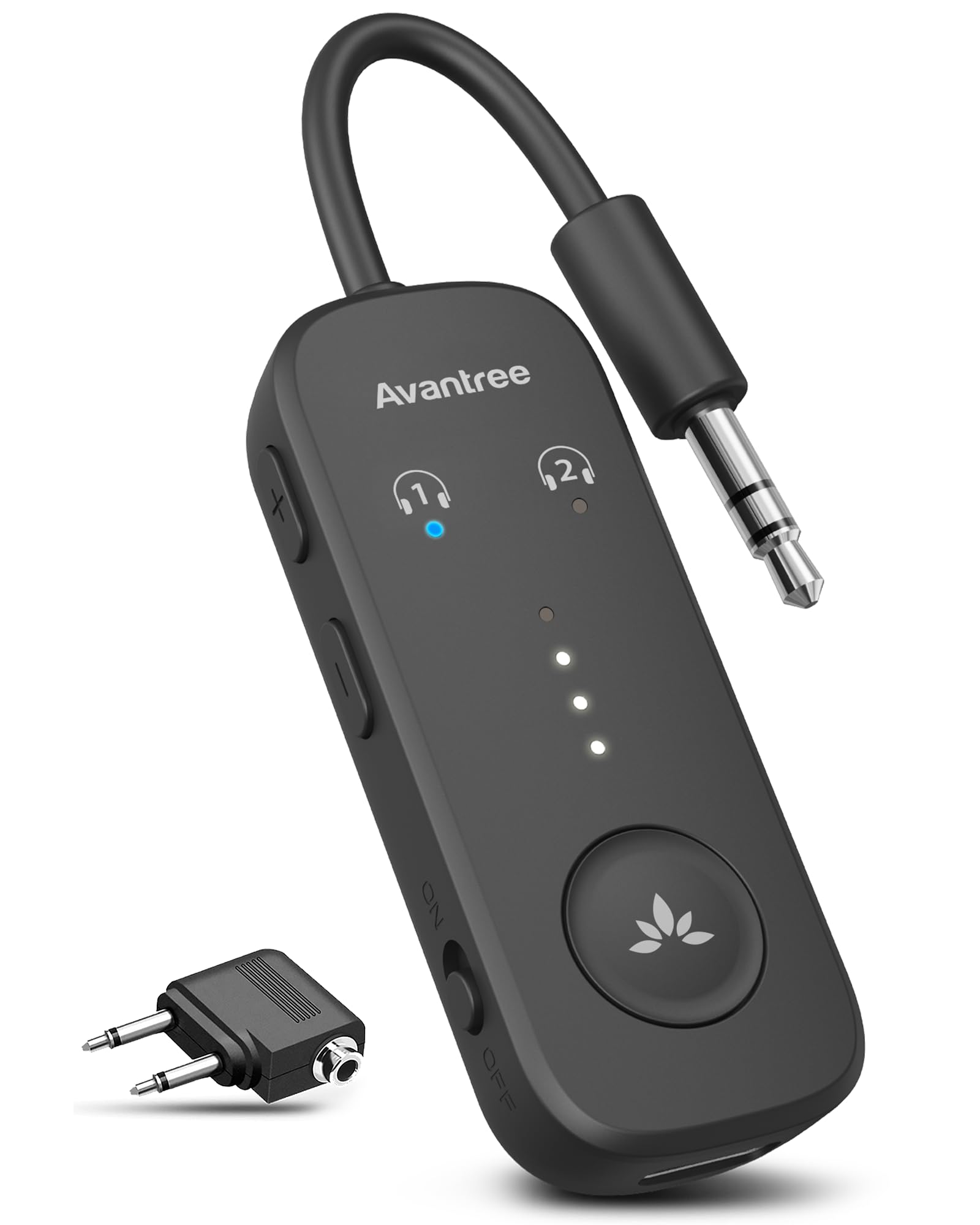 Avantree Relay - Airplane Bluetooth Adapter for 2 AirPods or Headphone - View 1