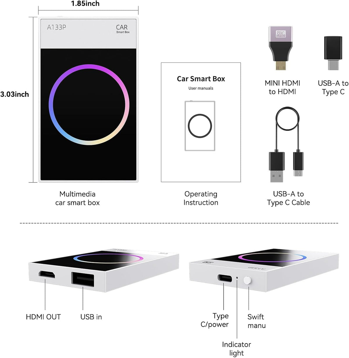 Wireless CarPlay Adapter Carplay Ai Box Wireless Carplay - LVEHO Official Imagery - 7