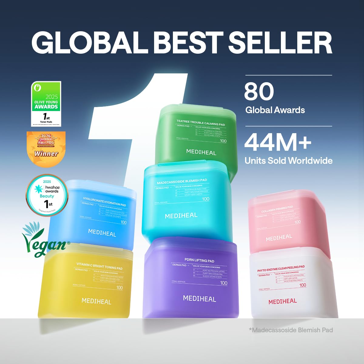 MEDIHEAL Madecassoside Blemish Care Toner Pad - MEDIHEAL Official Imagery - 3