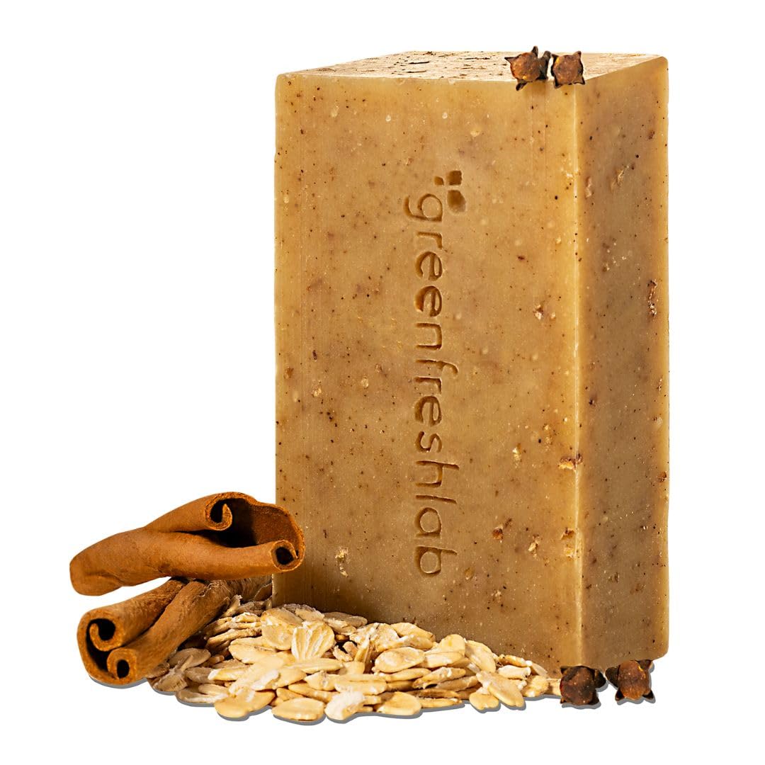 Greenfreshlab Clove & Cinnamon Exfoliating Soap Bar, Moisturazing and Gentle - Greenfreshlab Official Product View 2