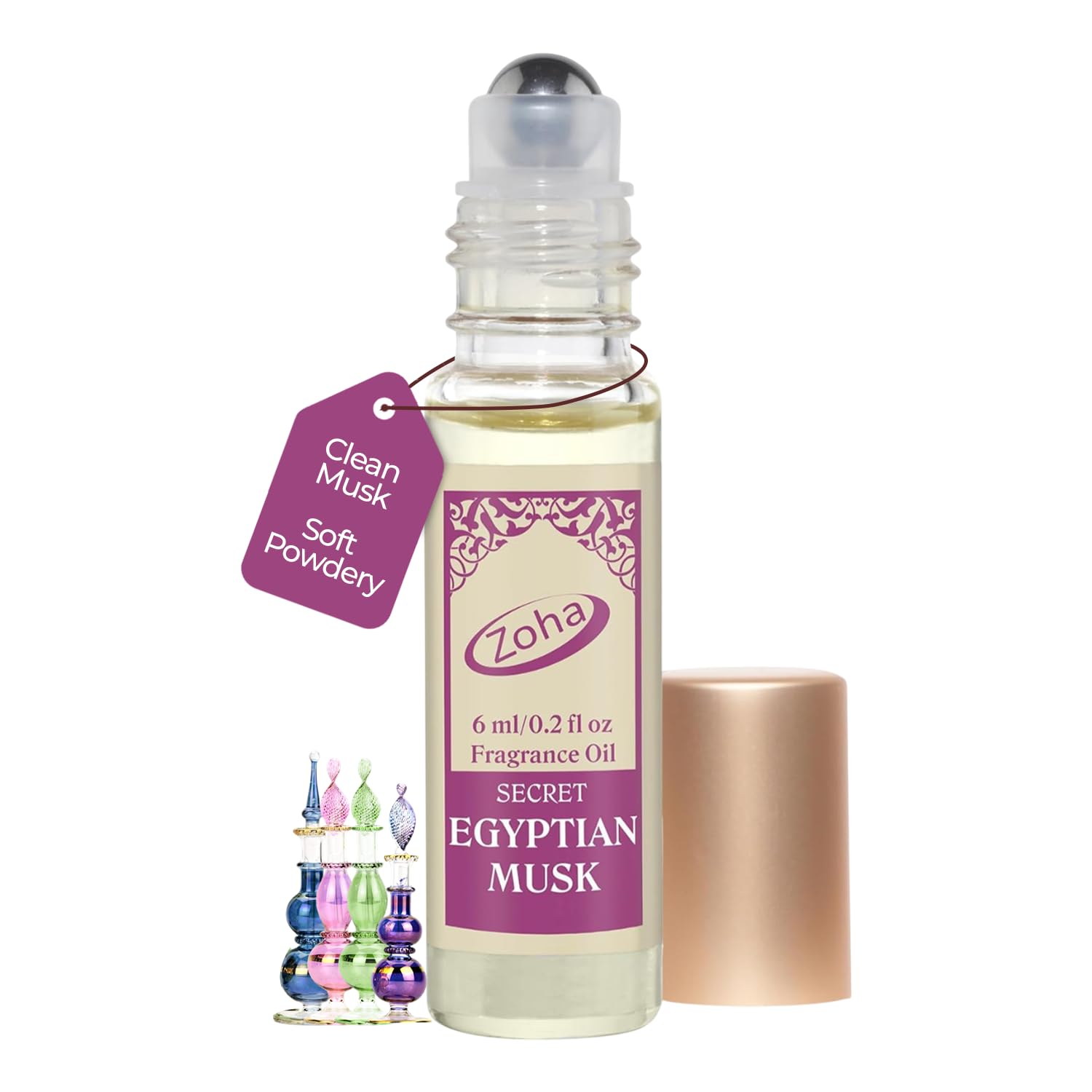 Zoha Egyptian Musk | Roll on Perfumes for Women & Men | - Product Imagery