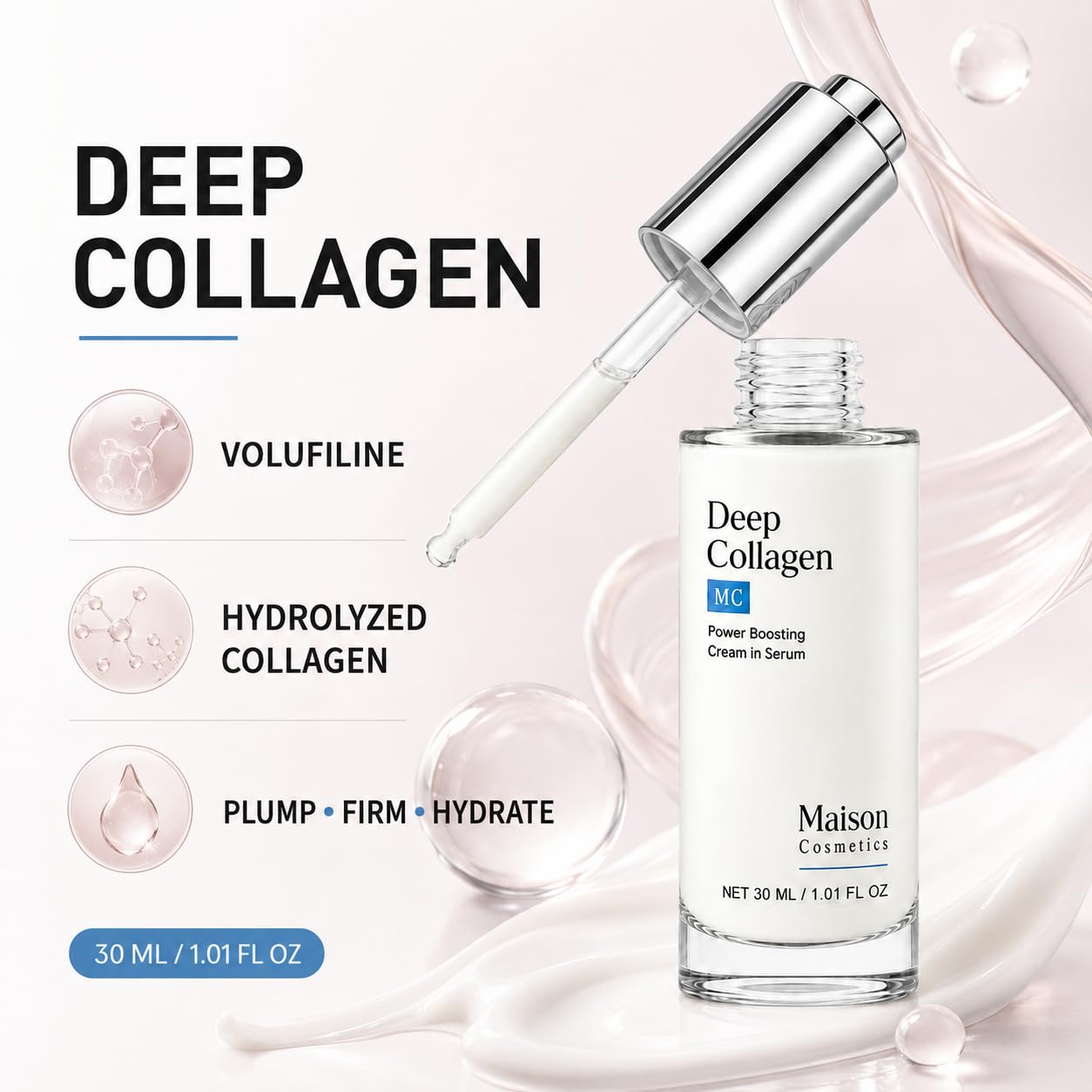 FlatFemme Maison Cosmetics Deep Collagen Volufiline Collagen Serum with - FlatFemme Official Product View 2