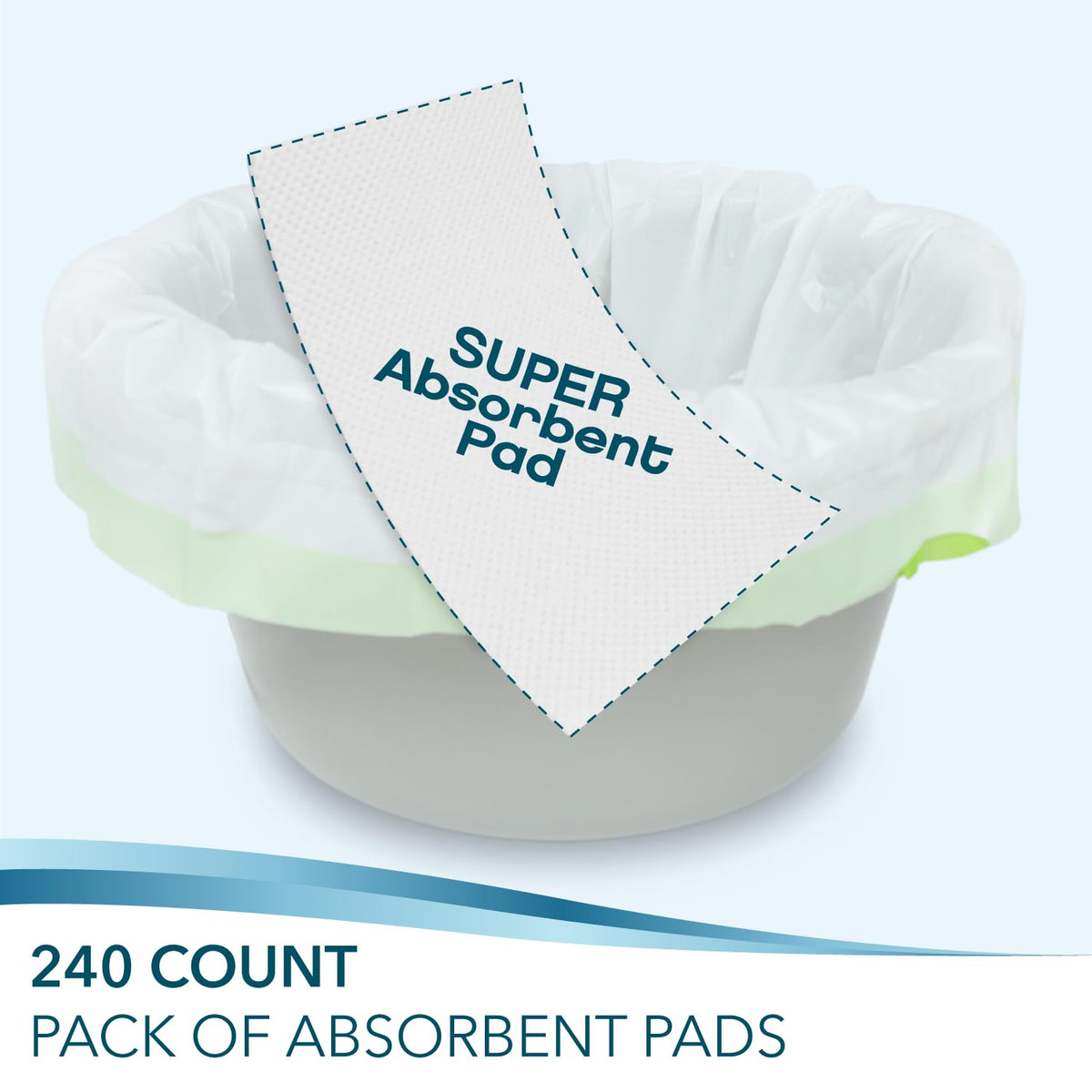 Disposable Bedside Commode Pads for Adult Portable Toilet - TidyCare Official Imagery - 4