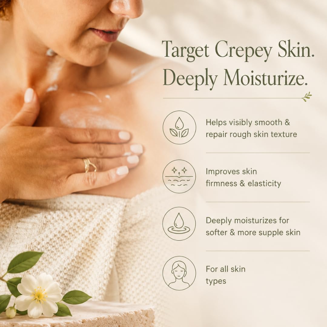 Full Body Crepey Skin Cream Daily Firming Moisturizer 8 1oz - NutraVive Official Imagery - 3