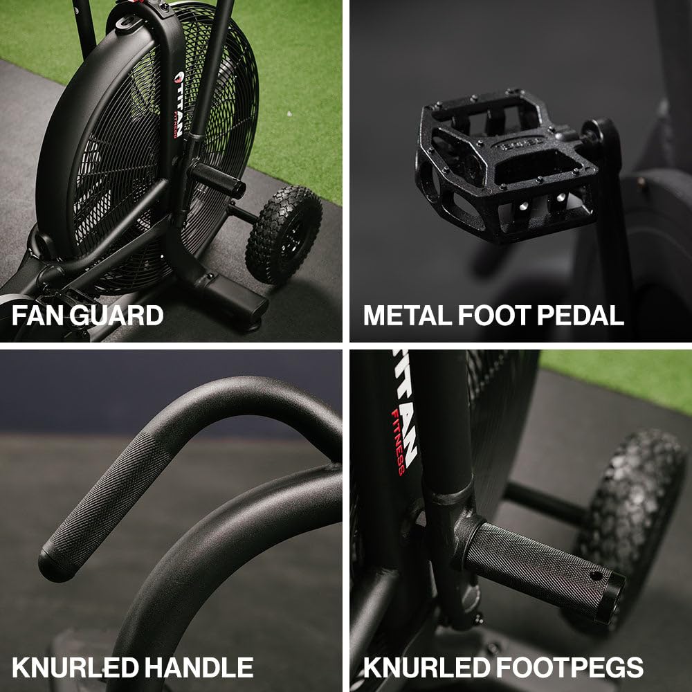 Titan Fitness Steel Fan Bike Exercise and Cardio Workout - Titan Fitness Official Imagery - 6