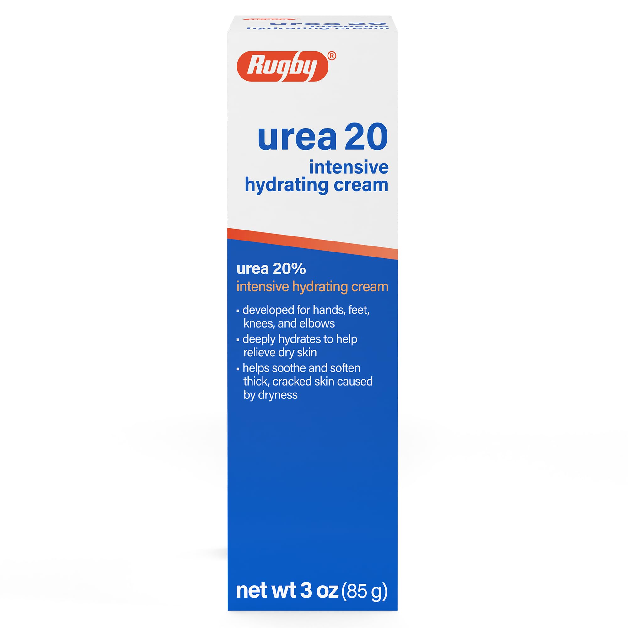 Rugby Urea 20% Intensive Hydrating Cream - Urea Cream for Feet, Hands, Knees, and Elbows - 3 Oz (1 Pack) - RUGBY LABORATORIES Official Product View 2