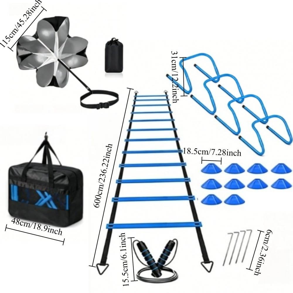 DZS Ladder Speed Football Training Equipment Set 20ft - DZS Official Imagery - 2