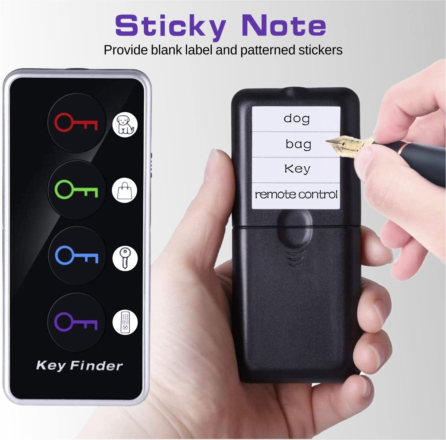 Reyke Key Finder with Sound, 131ft RF Remote Finder, 4 Receivers by Reyke - Angle View 4