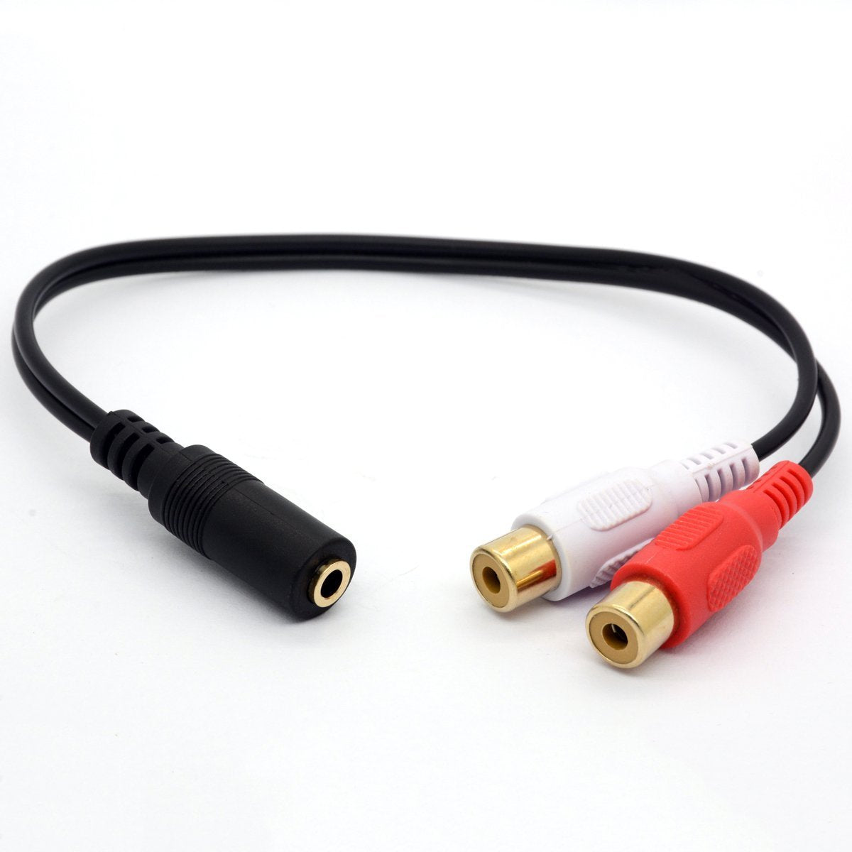 BSHTU 3.5mm Female to Dual RCA Phono Stereo Splitter Cable by BSHTU - Angle View 5