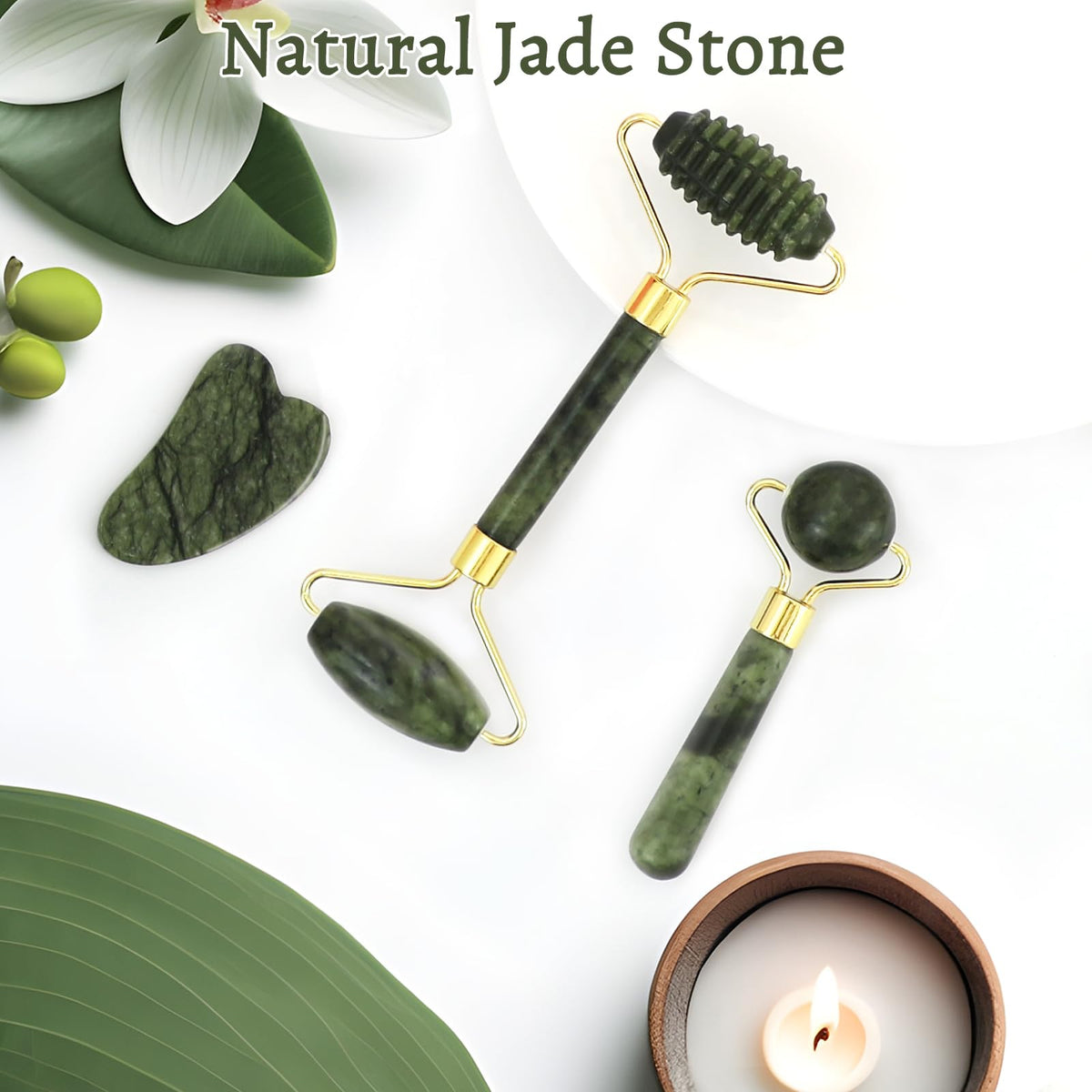 Skincare Gifts for Teen Girls Jade Roller Gua Sha Facial Spa - MUOUAKATE Official Imagery - 4