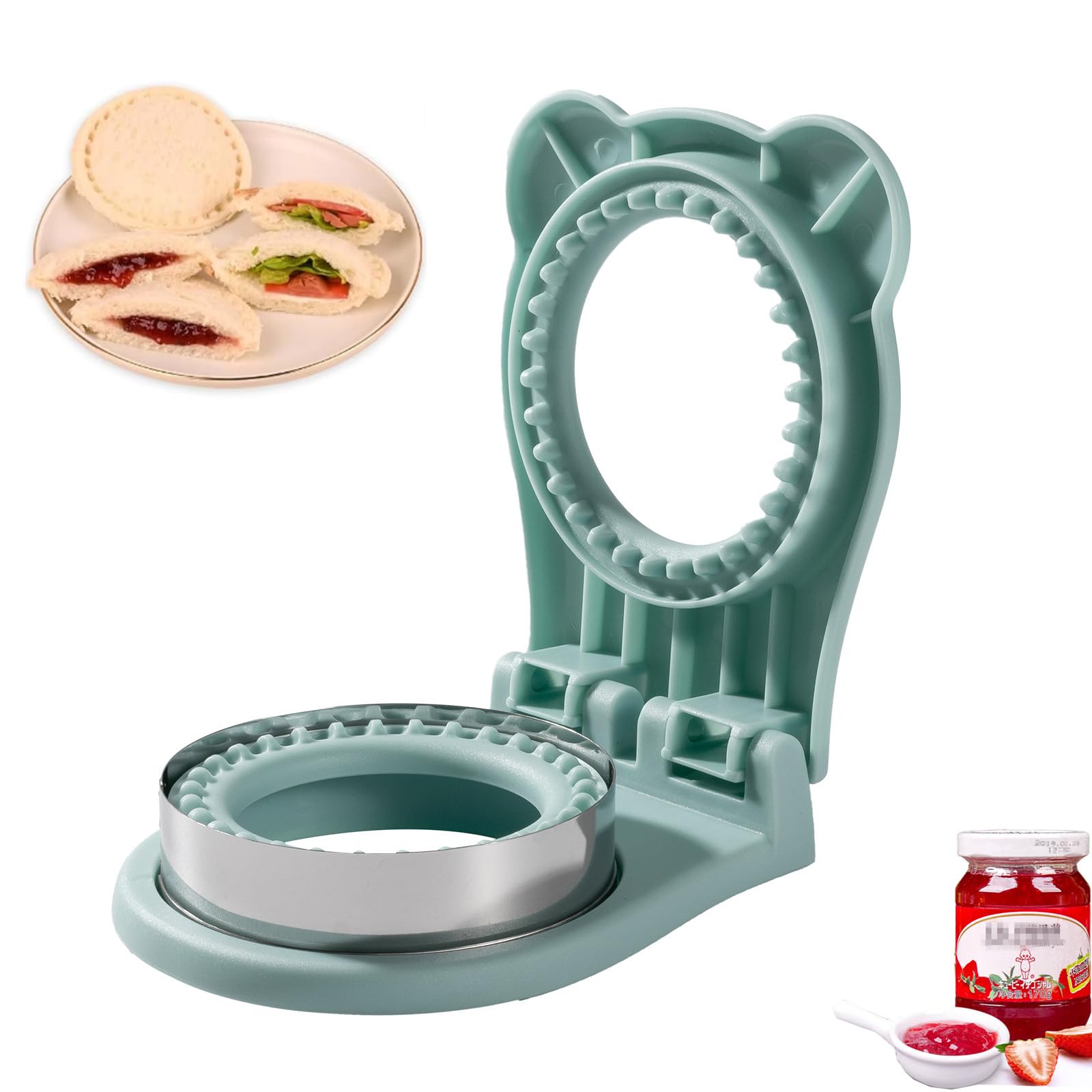 CHICHAUS Uncrustable Sandwich Maker, Sandwich Pocket Circle Shape by CHICHAUS - Angle View 1