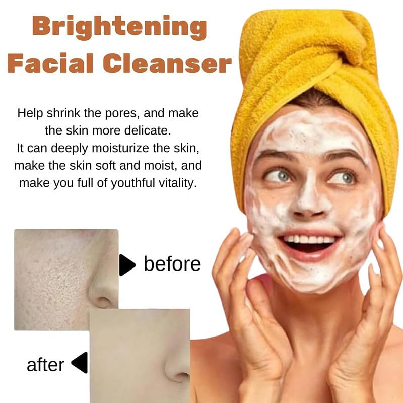 2 Pcs Turmeric Foaming Face Wash, Deep Cleaning Scrub - Product Imagery