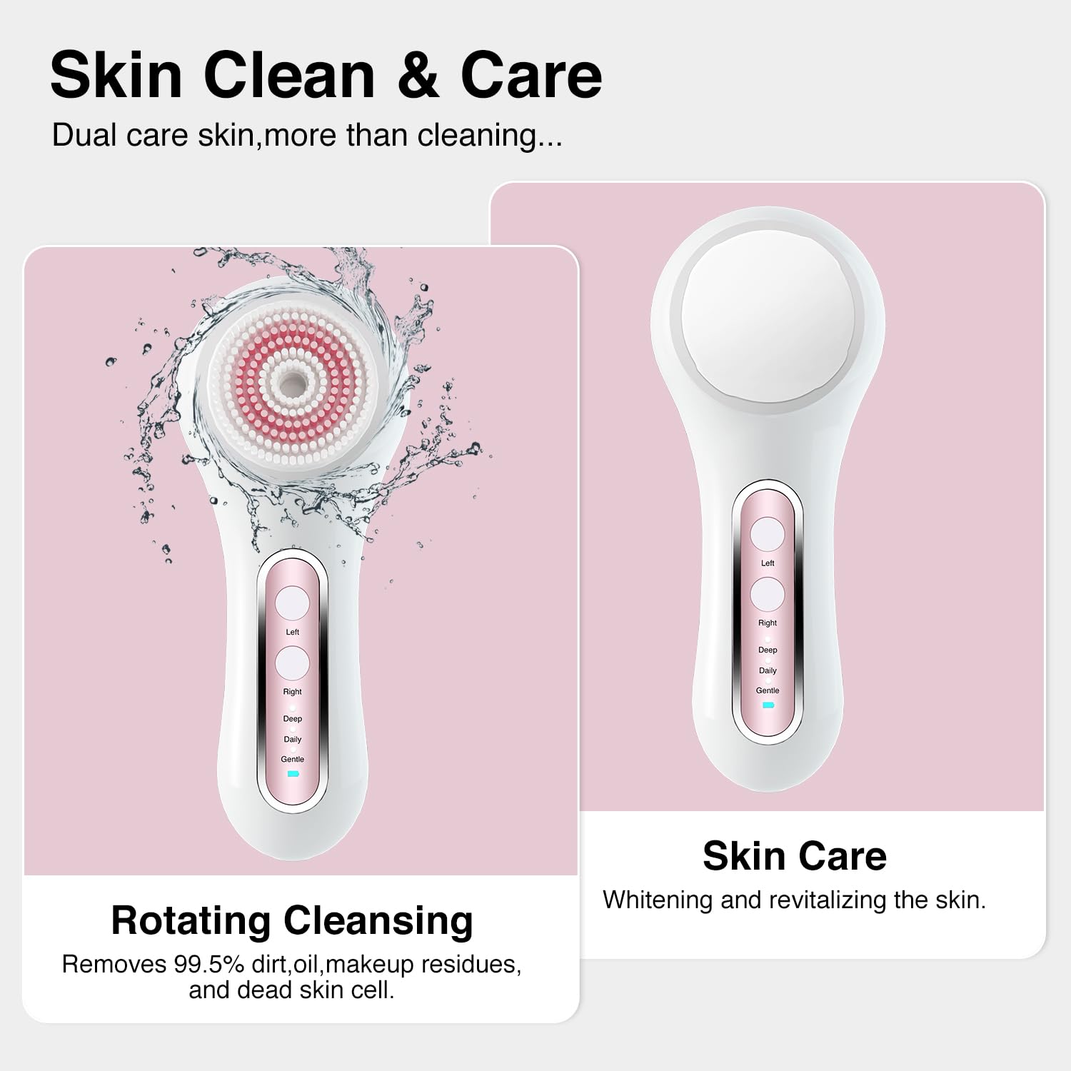 Electric Facial Cleansing Brush 2 Way Rotating Face Scrubber - Umickoo Official Imagery - 6