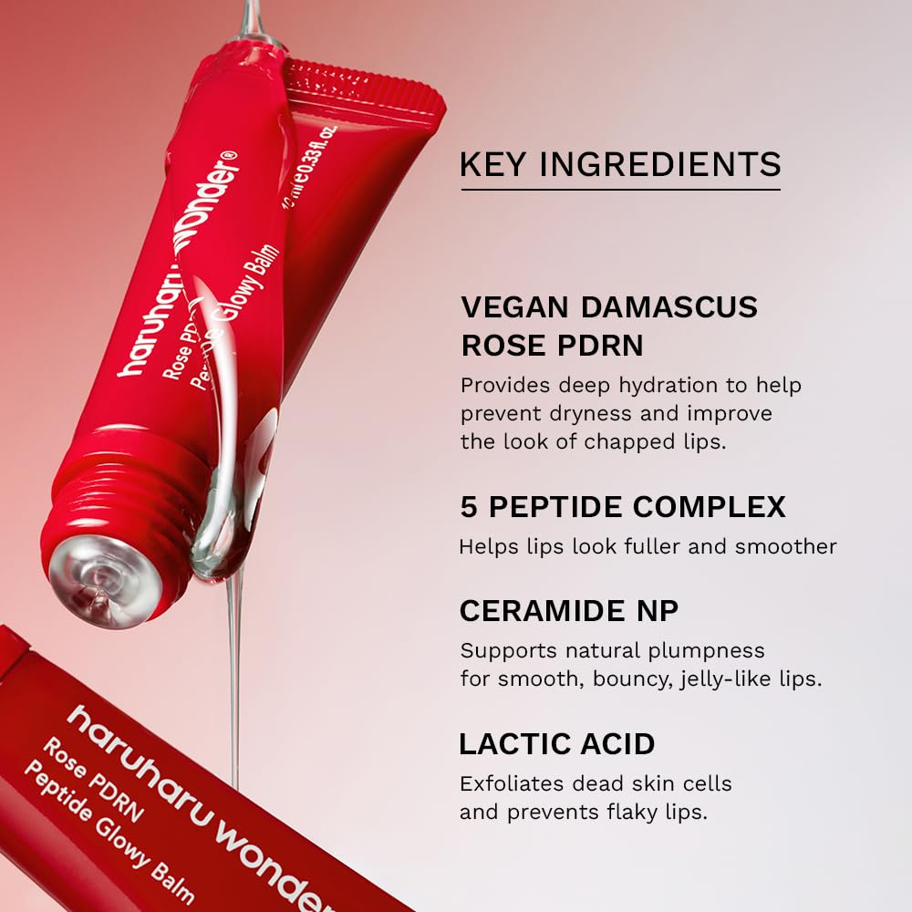 HARUHARU wonder Rose PDRN Peptide Glowy Balm, 0.33 fl.oz, Glossy Clear - HARUHARU Official Product View 5