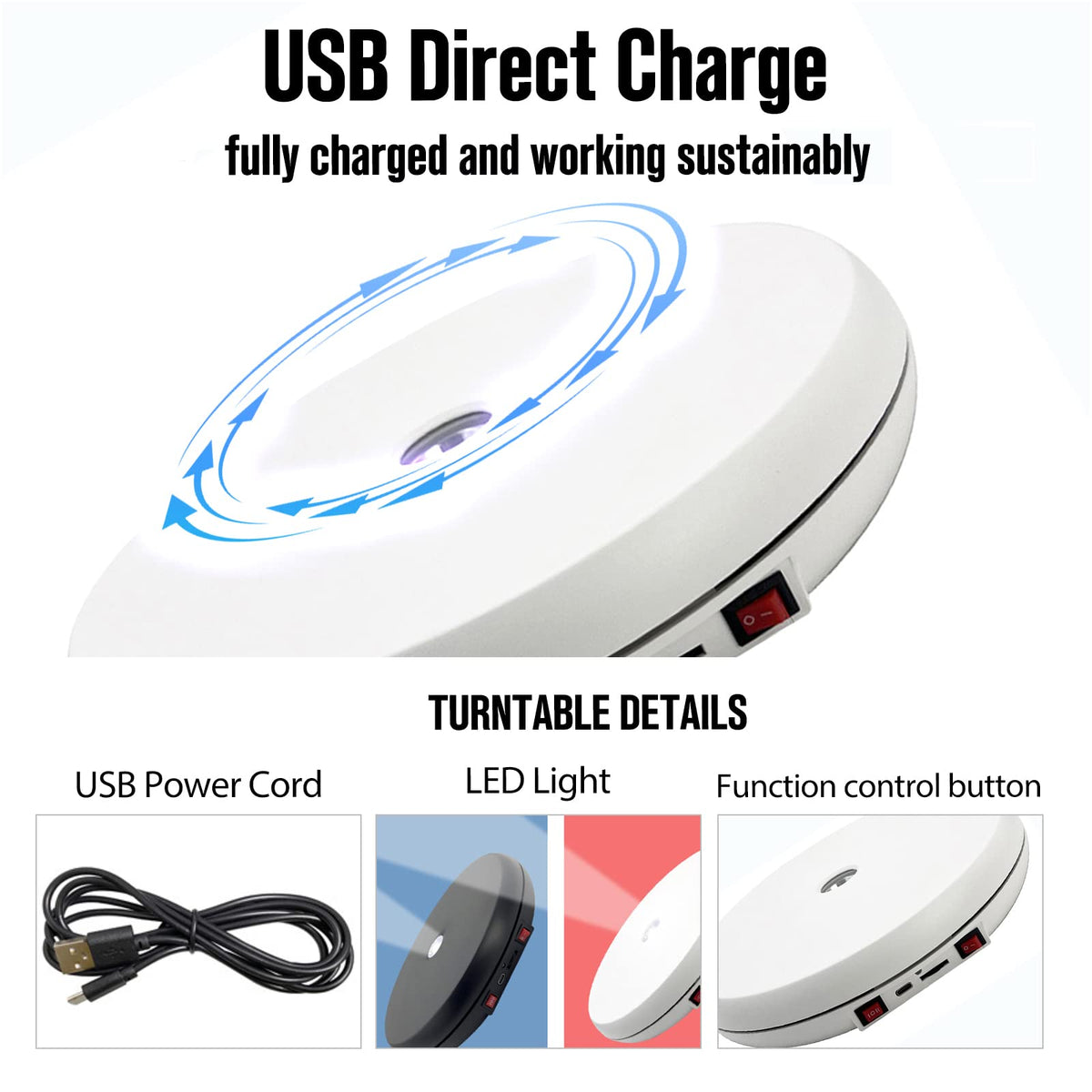 JAYEGT Motorized Rotating Display Stand with LED Light 10 - JAYEGT Official Imagery - 6