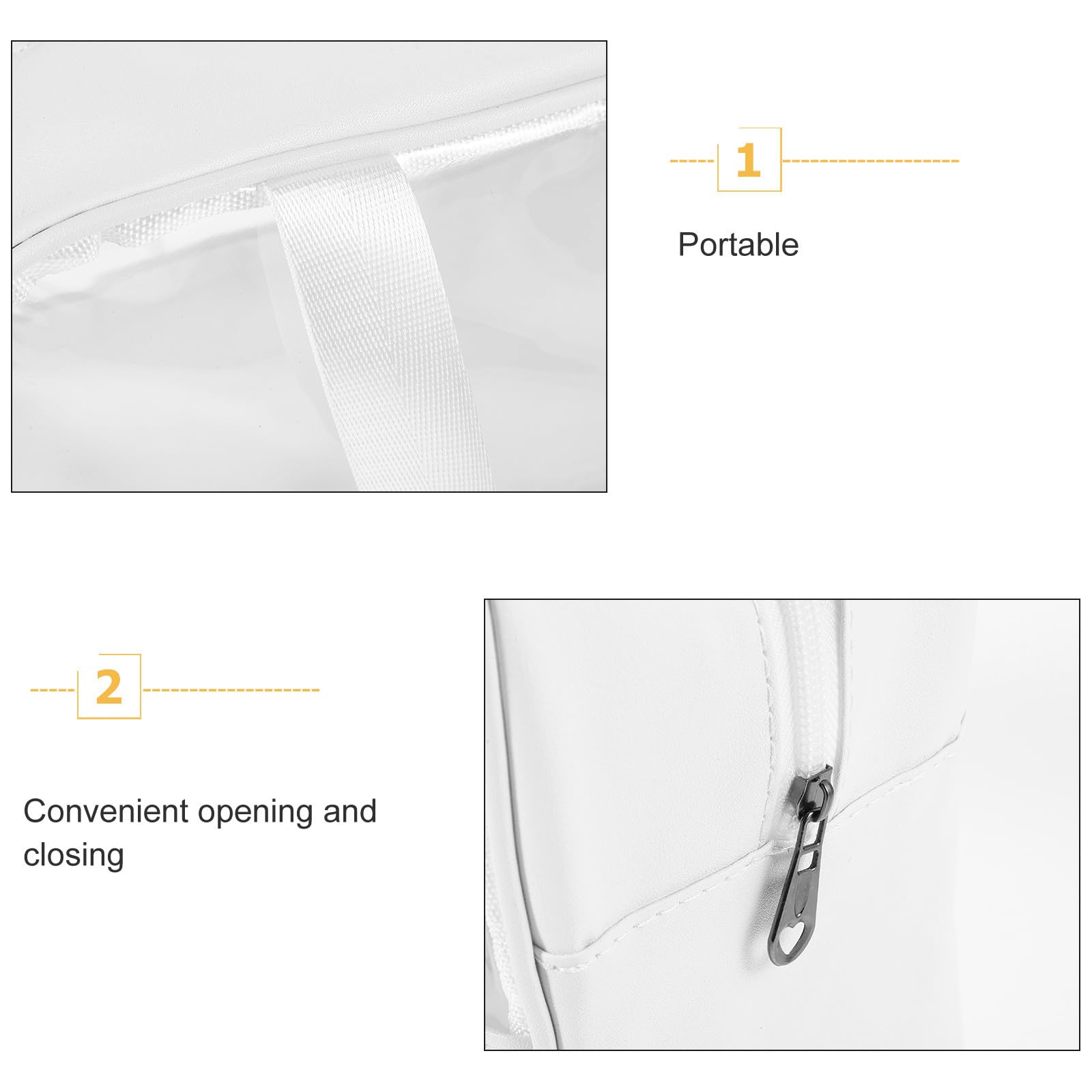 Zerodeko large splashproof makeup organizer bag with handle, waterproof cosmetic case for travel and storage of toiletries and cosmetics.