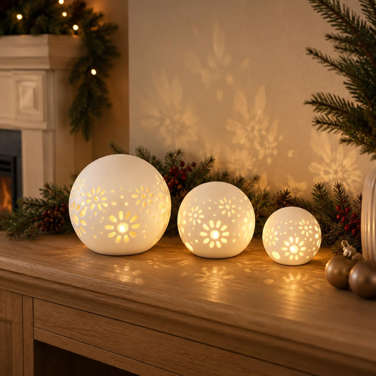 JHY DESIGN Set of 3 Ceramic Decorative Lamp 5 H Battery - JHY DESIGN Official Imagery - 8