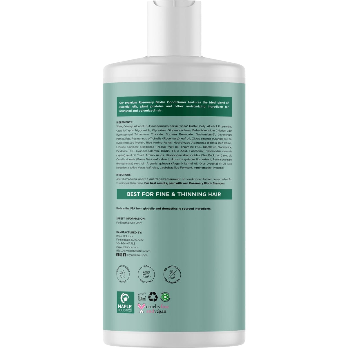Biotin Rosemary Conditioner for Thinning Hair - Maple Holistics Official Imagery - 6
