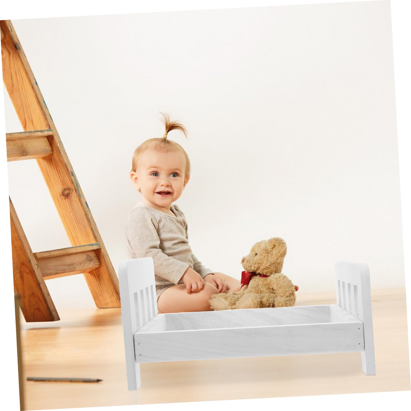 GLEAVI Retro Photography Props Bed for Newborn Photoshoots Versatile Photography Accessories for Boys and Girls Flexible Design for Home and Studio Use