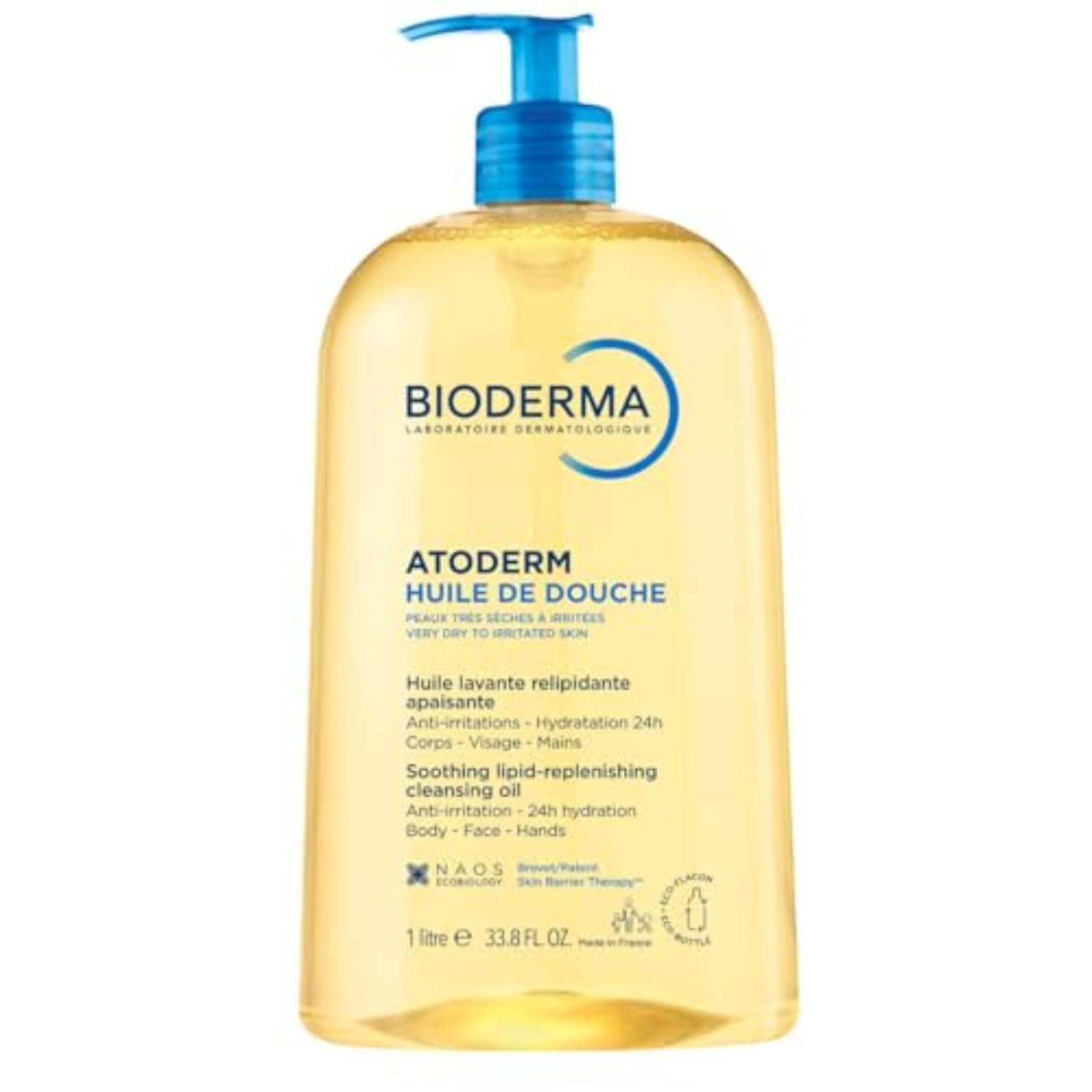 Bioderma Atoderm Shower Oil, Cleansing Oil For Face & Body, Nourishi