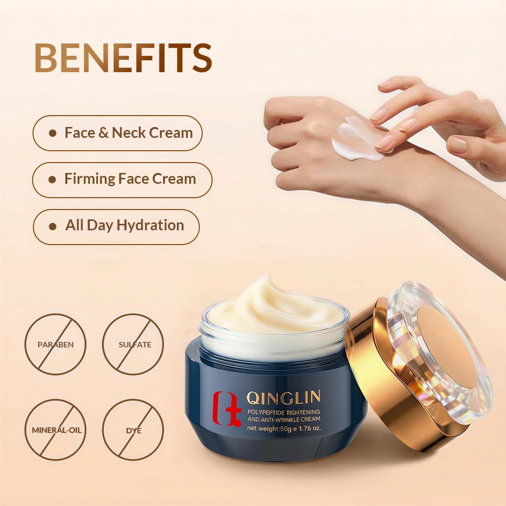 QINGLIN Peptide Face Cream Firming Moisturizer with - QINGLIN Official Imagery - 5