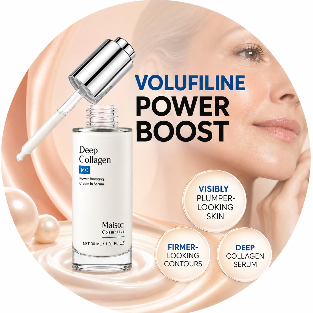 FlatFemme Maison Cosmetics Deep Collagen Volufiline Collagen Serum with - FlatFemme Official Product View 5