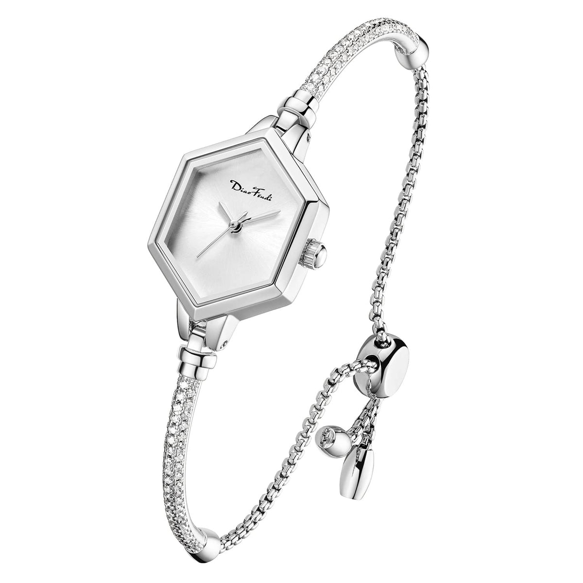 Rose Gold Petite Bracelet Watch for Women Diamond Dress - Diaofendi Official Imagery - 1