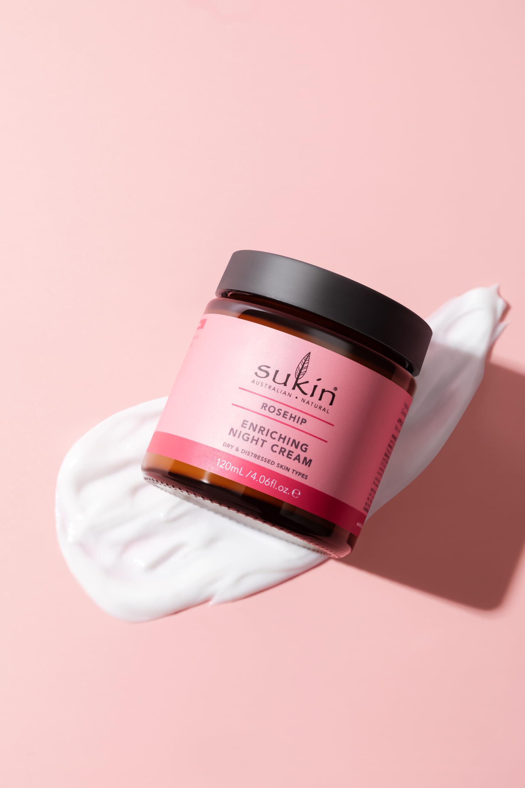 sukin Rosehip Enriching Night Cream for Women - 4.06 oz Cream