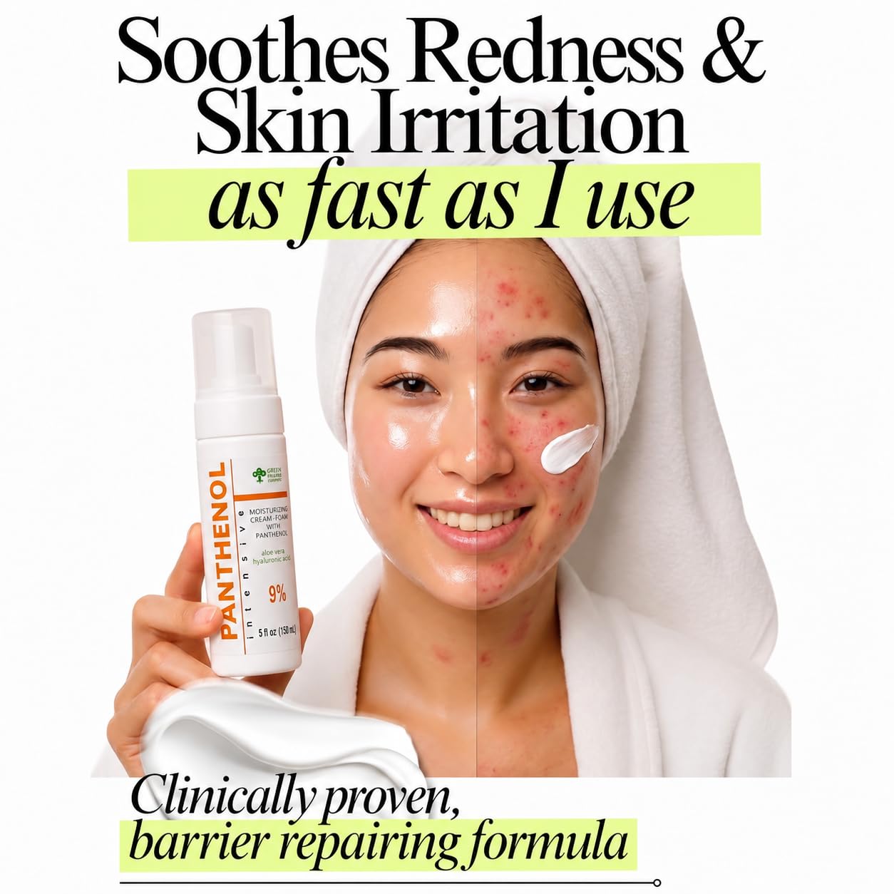 9% Panthenol Foam Spray – After Sun, Redness & Barrier Repair