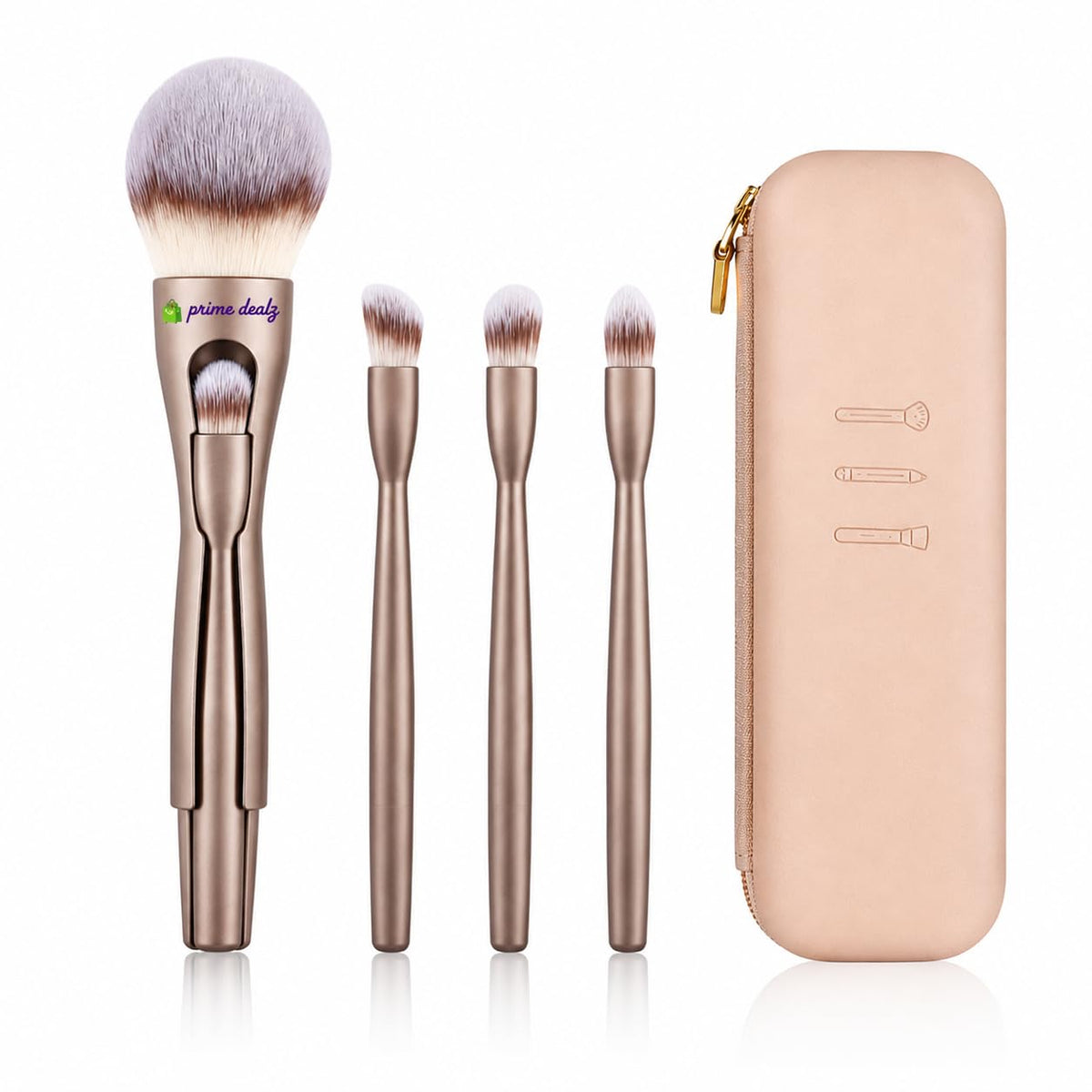 4 in 1 Magnetic Makeup Brush Set Detachable Travel Cosmetic - PrimeDealz Official Imagery - 2
