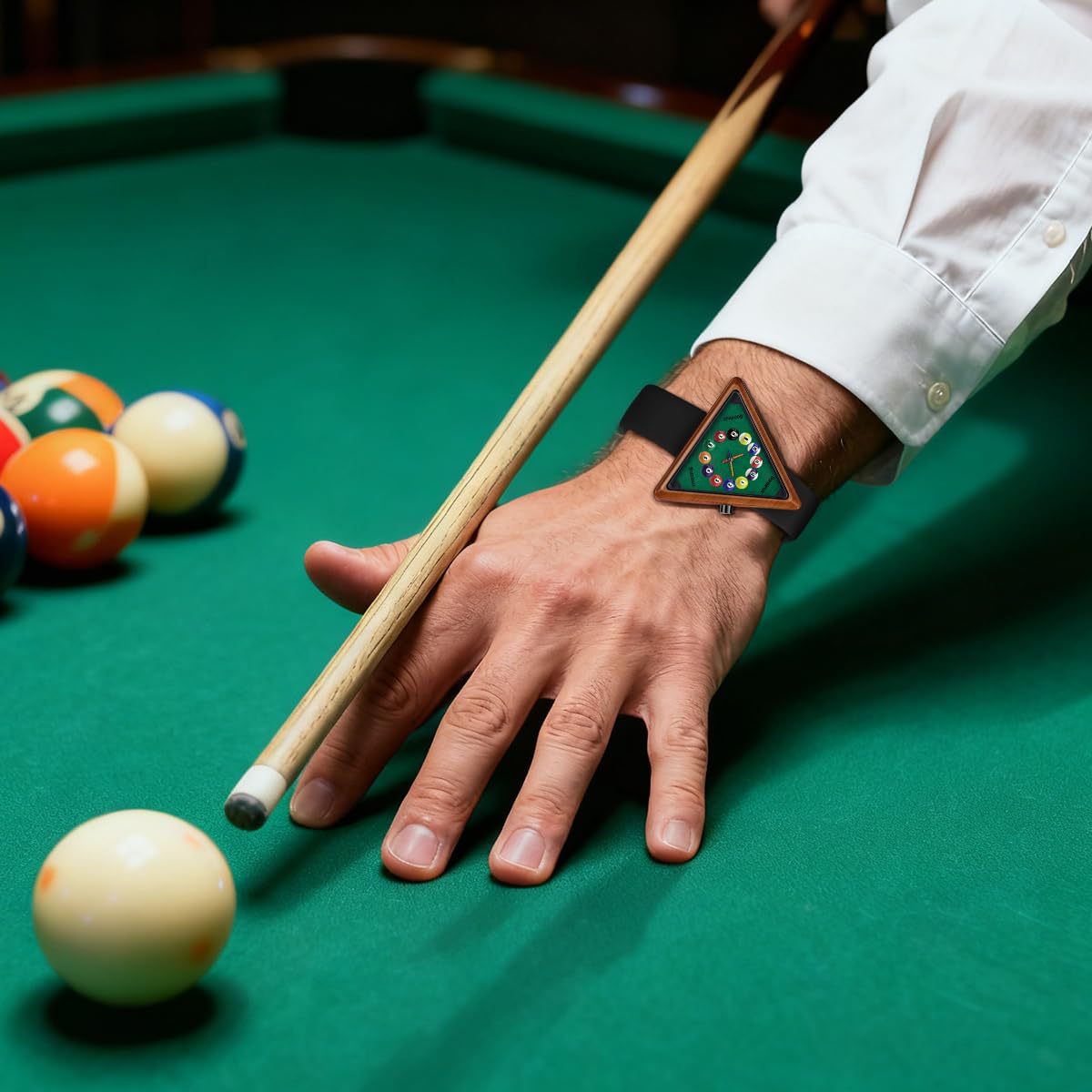 Bomieux Billiards-Inspired Analog Watch, Triangular Dial, for Men and - View 5