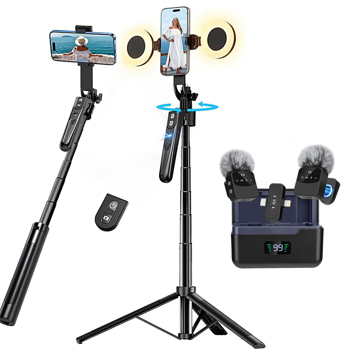 Professional Vlogging Kit for iPhone Android 70 Auto Face - Zarcaco Official Imagery - 1
