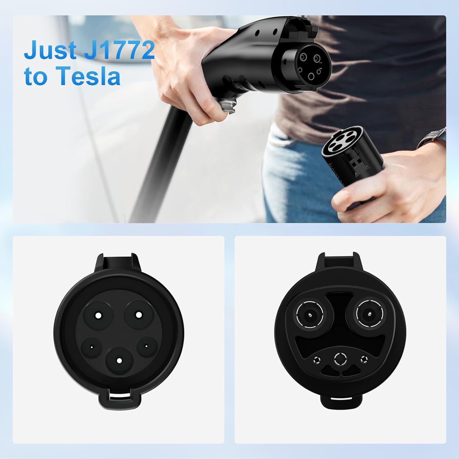 FOCSPROD J1772 to Tesla Charger Adapter, Max 80A 250V Fast Charging J1772 to - FOCSPROD Official Product View 4